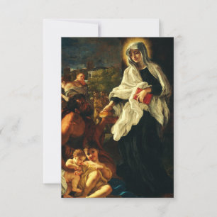 Agradecimento Santa Francisca de Roma Cartão Santo