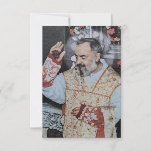 Agradecimento Santo Padre Pio Cartão de Oração