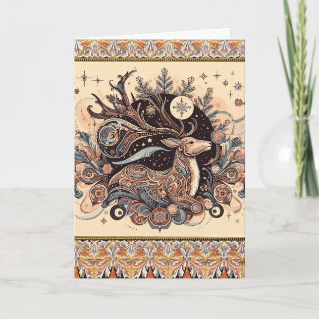 Agradecimento Saudações de Estação: Um Cartão Festivo Dobrado (Frente)