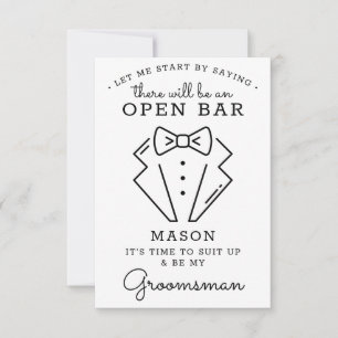 Agradecimento Seja Meu Cartão De Padrinho de casamento - Engraça