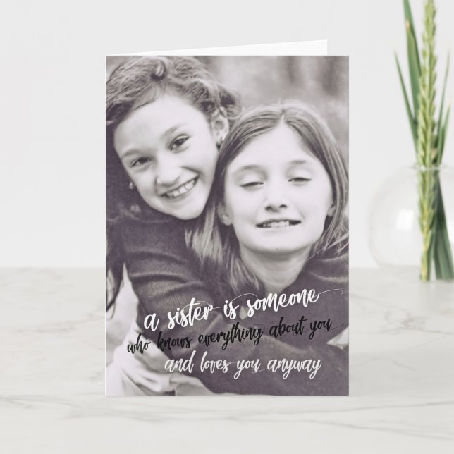 Agradecimento SER IRMÃ Cartão de Saudação (Frente)