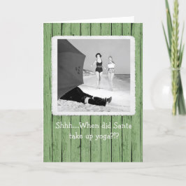 Agradecimento Shhh... Papais noeis Fazendo Cartão de Saudação de