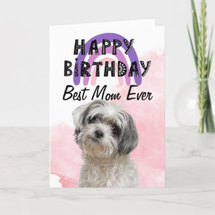 Agradecimento Shih Tzu Melhor Mãe Já Personalizada Cartão De Ani