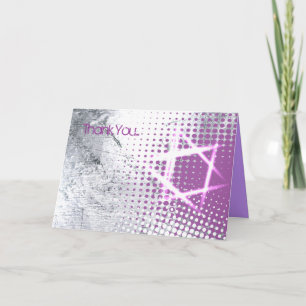 Agradecimento SILVER TEXTURE STAR Obrigado Cartão de Saudação