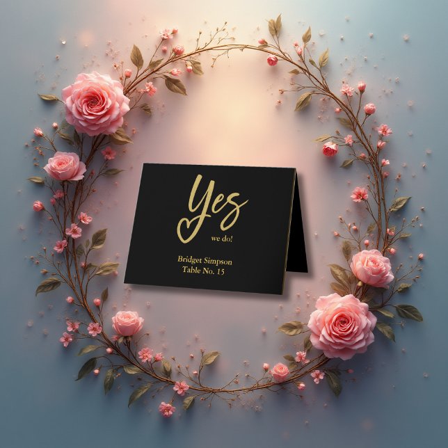 Agradecimento Sim, nós fazemos Dourado cartão de convidado de ca (Criador carregado)