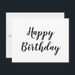 Agradecimento simples cartão de aniversário feliz mínimo<br><div class="desc">projetado para você</div>