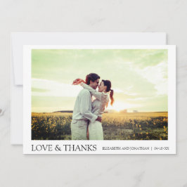 Agradecimento Simples Foto Moderna - Obrigado Cartão De Casament