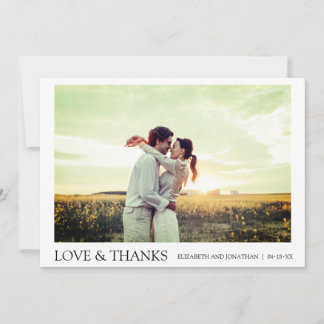 Agradecimento Simples Foto Moderna - Obrigado Cartão De Casament