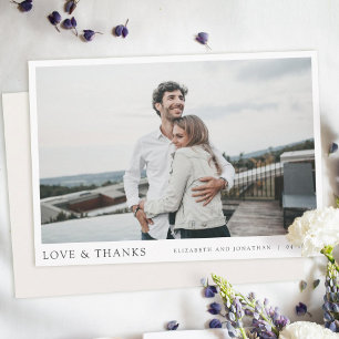 Agradecimento Simples Foto Moderna - Obrigado Cartão De Casament
