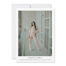 Simplesmente Cartão com fotos de Graduação Moderno