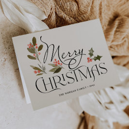 Agradecimento Simplesmente Feliz Cartão de Natal Dobrado