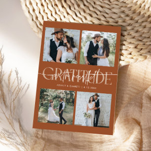 Agradecimento Sincero Casamento Múltipla Foto Terr