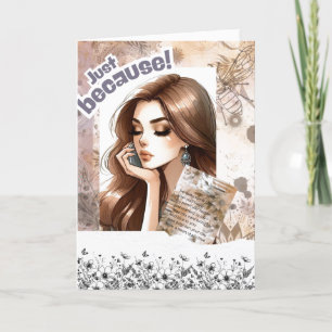 Agradecimento Só porque um cartão de saudação encorajador