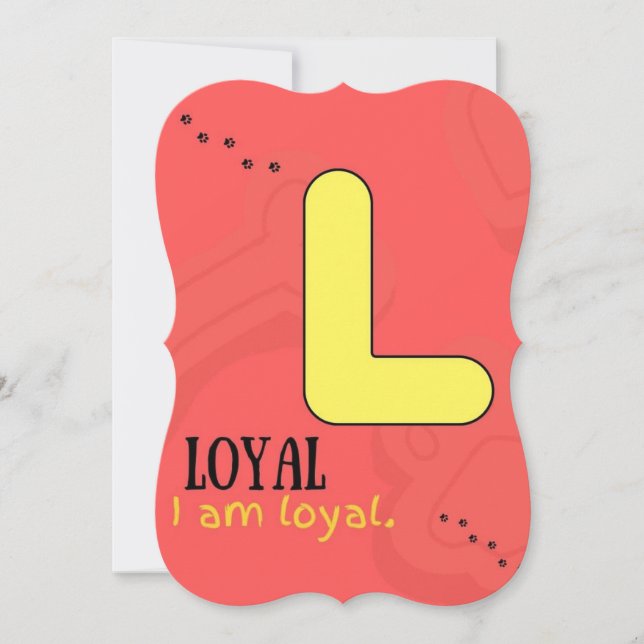 AGRADECIMENTO SOU O CARTÃO DE AFIRMAÇÃO ALFABET L PARA CRIANÇAS (Frente)