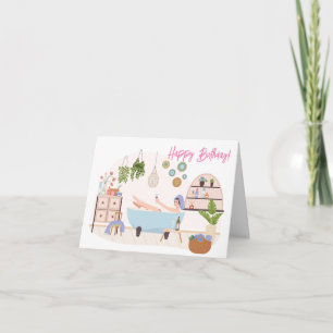 Agradecimento Spa Self Care Happy Birthday - Cartão de Saudação