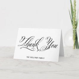 Agradecimento Sr. & Sra. Elegant Script | Cartão de Agradeciment