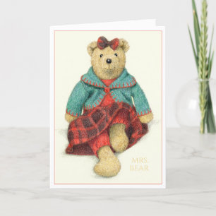 Agradecimento SRA. Cartão de Natal BEAR