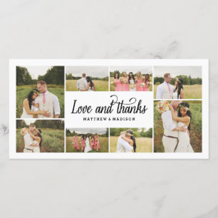 Agradecimento Tanta Colagem De Amor Obrigado Cartão com fotos