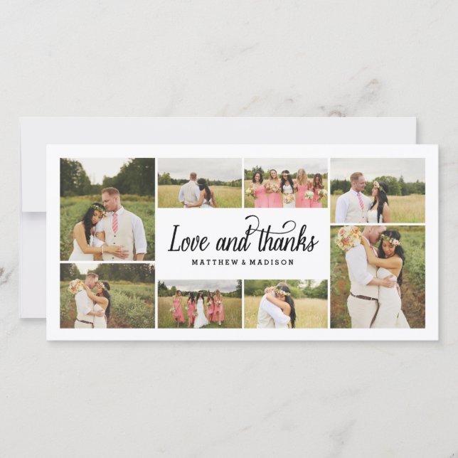 Agradecimento Tanta Colagem De Amor | Obrigado Cartão com fotos (Frente)