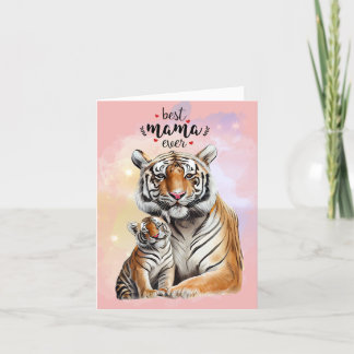 Agradecimento Tiger Mãe e Cartão de Dia de as mães