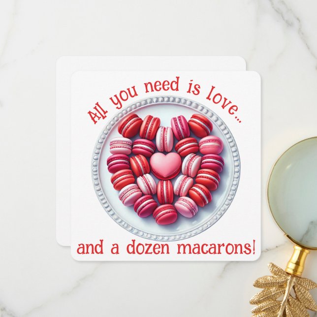 Agradecimento Tudo Que Você Precisa É De Amor - Cartão De Dia de (Frente/Verso In Situ)