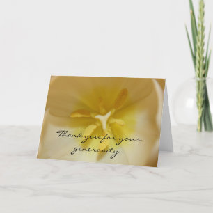 Agradecimento Tulip Obrigado pelo seu cartão de generosidade