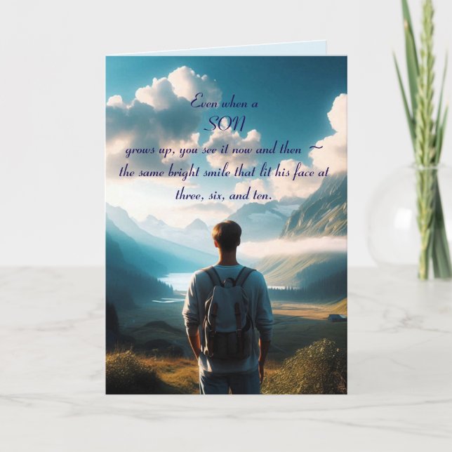 AGRADECIMENTO UM CARTÃO DE ANIVERSÁRIO DE FILHO (Frente)