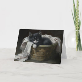 Agradecimento Um Cartão de Canto Cozy Kittens