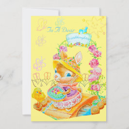 Agradecimento Um cartão de Páscoa personalizado da neta.