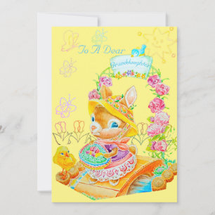 Agradecimento Um cartão de Páscoa personalizado da neta.