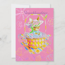 Agradecimento Um cartão de Páscoa personalizado da neta.