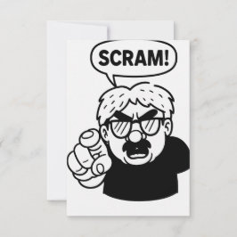 Agradecimento Um Cartão de Saudação Americano Feio - SCRAM!