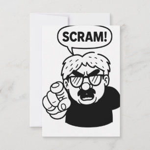 Agradecimento Um Cartão de Saudação Americano Feio - SCRAM!