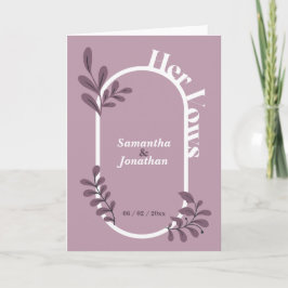 Agradecimento Um Simples Casamento Cor-De-Rosa, O Cartão De Voto