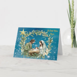 Agradecimento Uma criança era um cartão de Natal Nascer