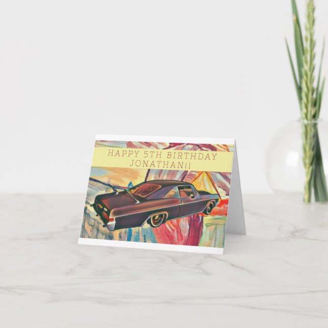 Agradecimento Único divertimento de cartão de aniversário de cri (Frente)