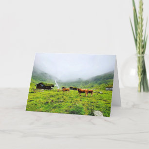 Agradecimento Vacas da Noruega, Cartão de Saudação de Vazio