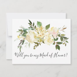 Agradecimento Vanilla Blossoms Você Será Meu Cartão De Madrinha 