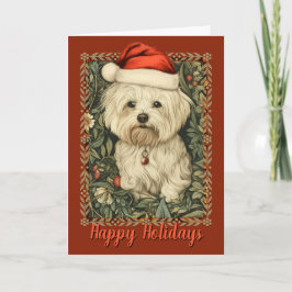 Agradecimento Vintage maltês William Morris Cartão de Natal