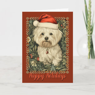 Agradecimento Vintage maltês William Morris Cartão de Natal