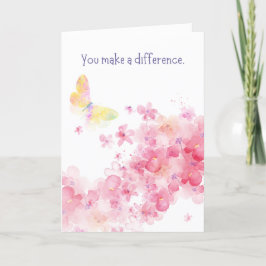 Agradecimento "Você Faz Uma Diferença" Obrigado Cartão De Saudaç