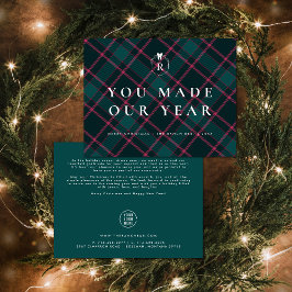 Agradecimento Você Fez Nosso Ano | Cartão de Feriado Corporativo