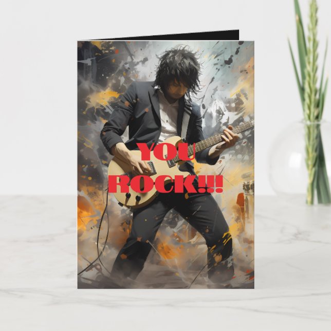 AGRADECIMENTO VOCÊ ROCK CARTÃO DE ANIVERSÁRIO (Frente)