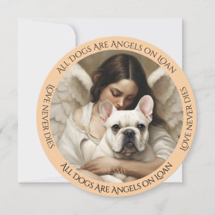 Agradecimento White French Buldog Love Nunca Morre Cartão de con