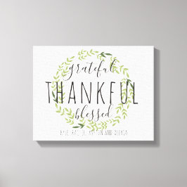 Agradeço, Canvas personalizada abençoada