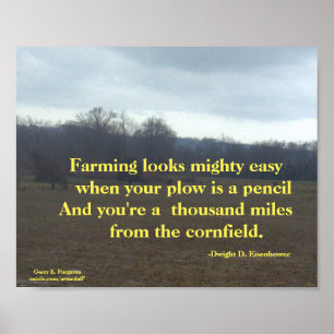 AGRICULTURA É MUITO FÁCIL POSTER DE EISENHOWER
