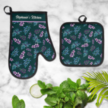 Água Colorida Floral Escura Personalizada