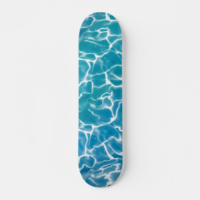 Água do mar azul* V skateboard (Frente)