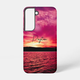 Água do Pôr do Sol Crepuscular com Nome Personaliz