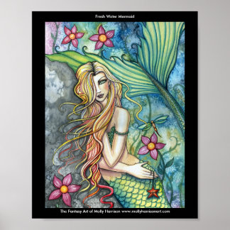 Água doce Sereia Grande Poster